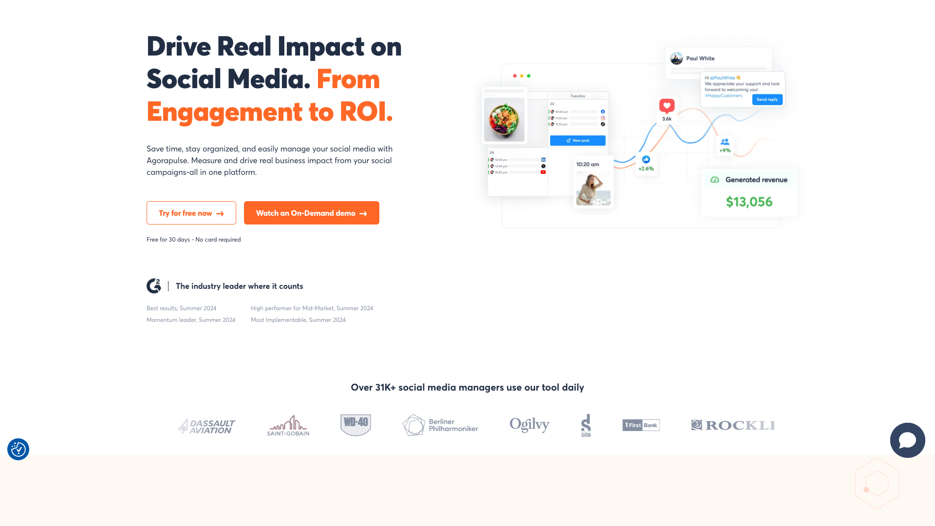 Features section on homepage highlighting core pillars