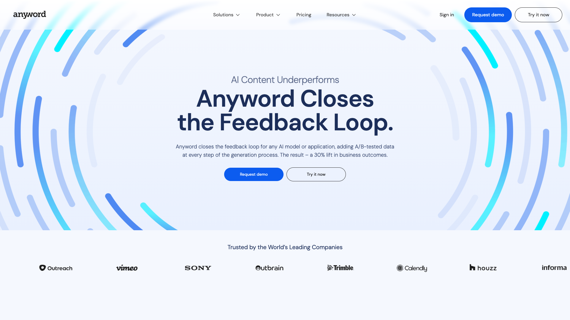 Brand voice centralization and governance section on homepage