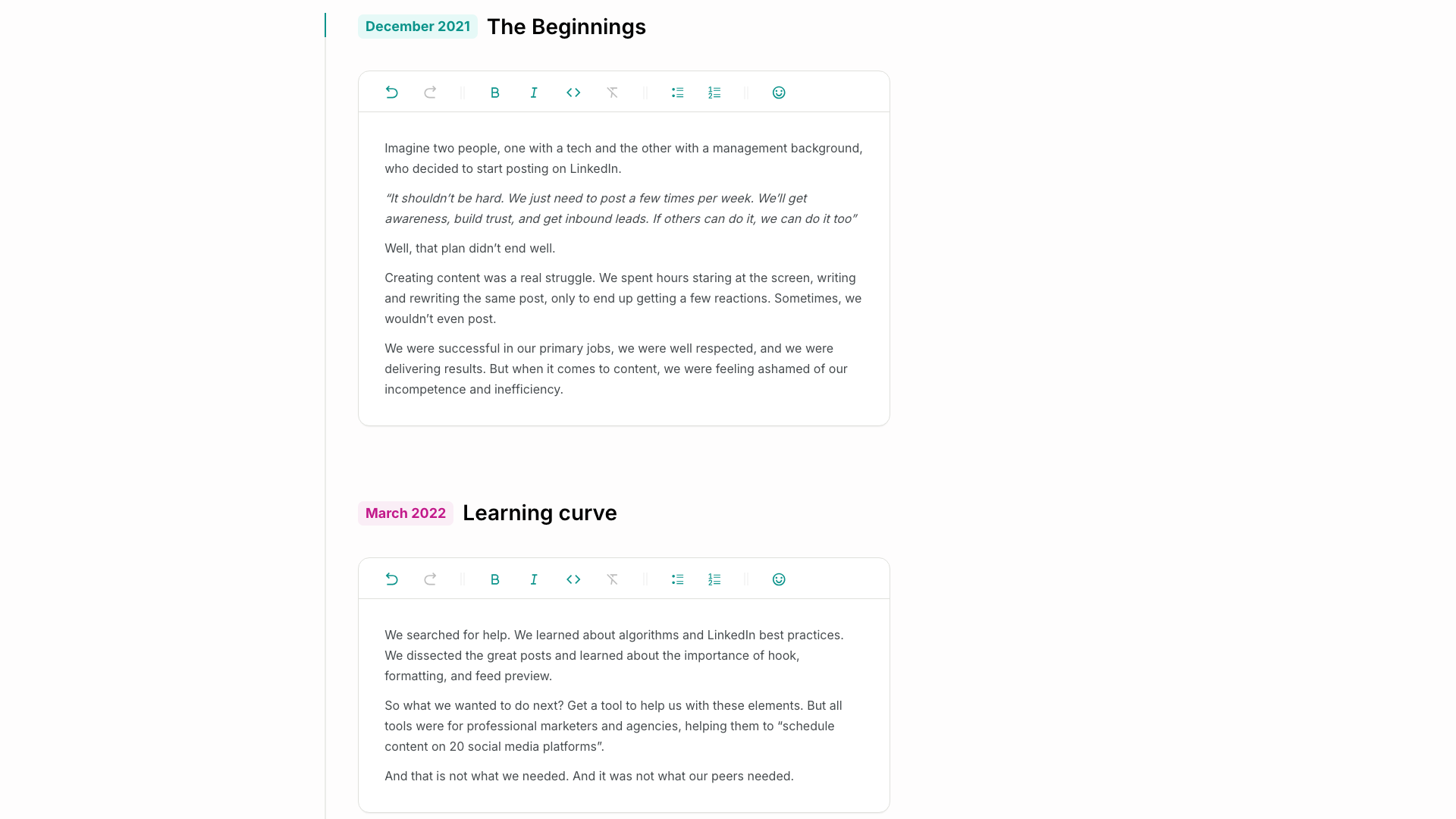 About Us page detailing AuthoredUp's security and compliance features