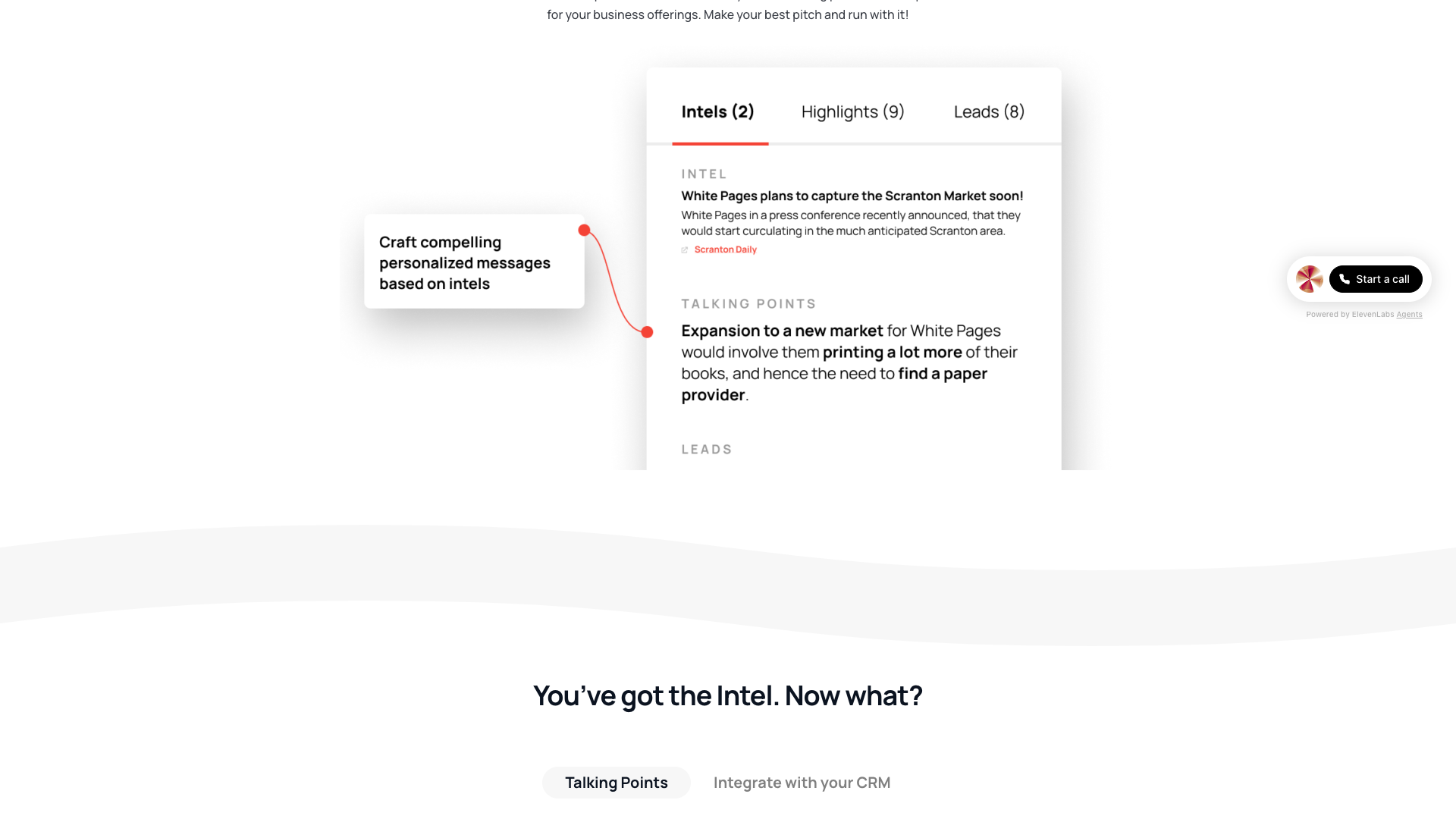 Features page detailing B2Brain's capabilities