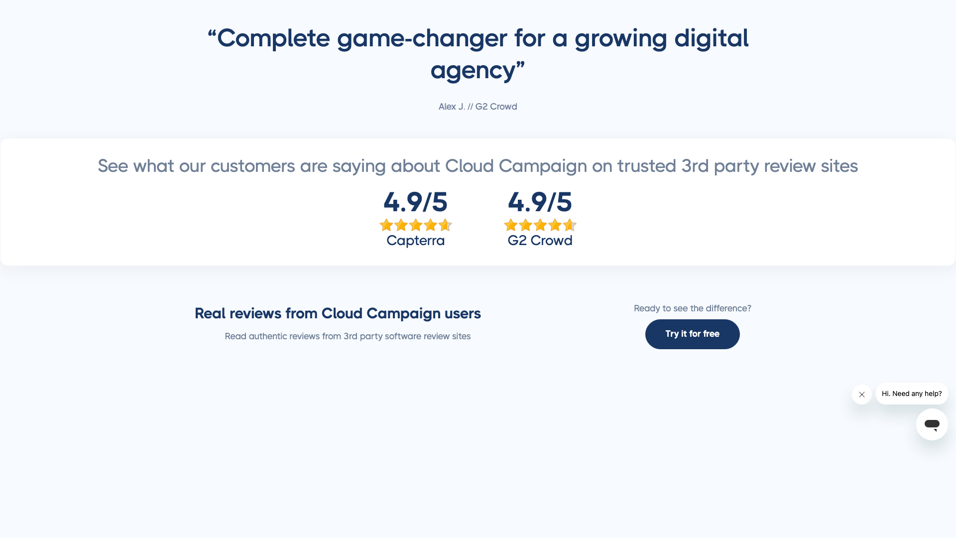 Customer reviews showcasing high ratings and testimonials