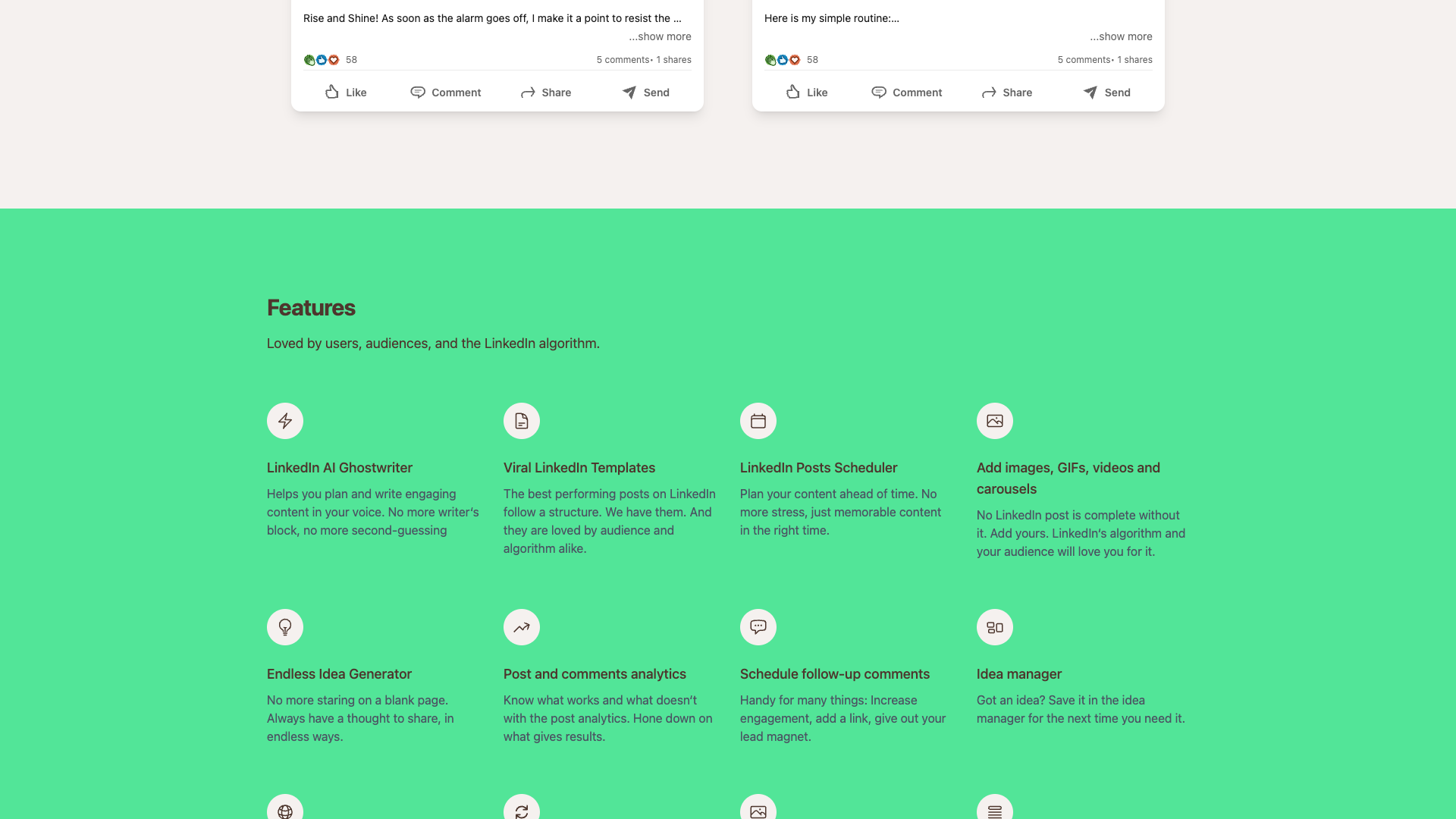 User experience section discussing ease of posting and scheduling