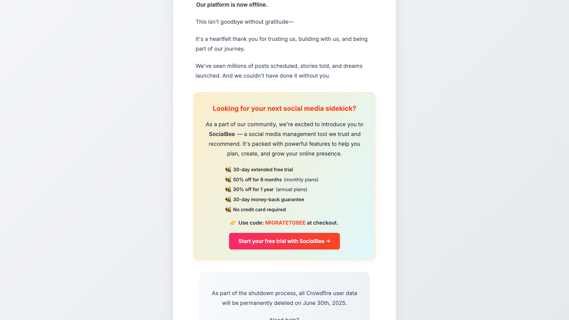 Testimonials section on homepage showcasing user feedback