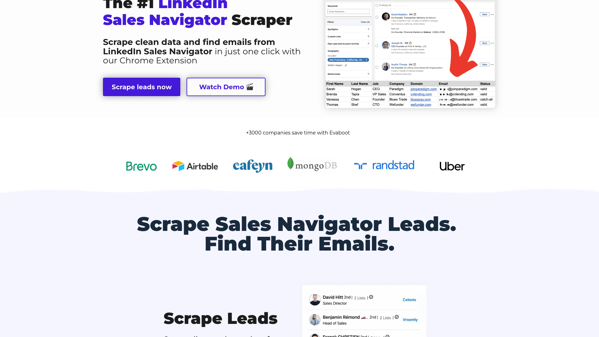 Overview of Evaboot as the LinkedIn Sales Navigator Scraper
