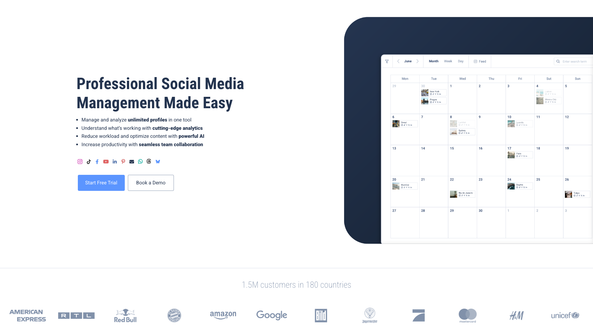 Core value proposition section on homepage