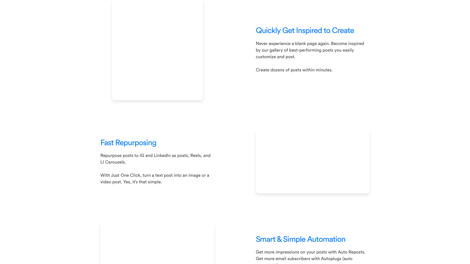 Core value proposition section highlighting audience growth and revenue generation