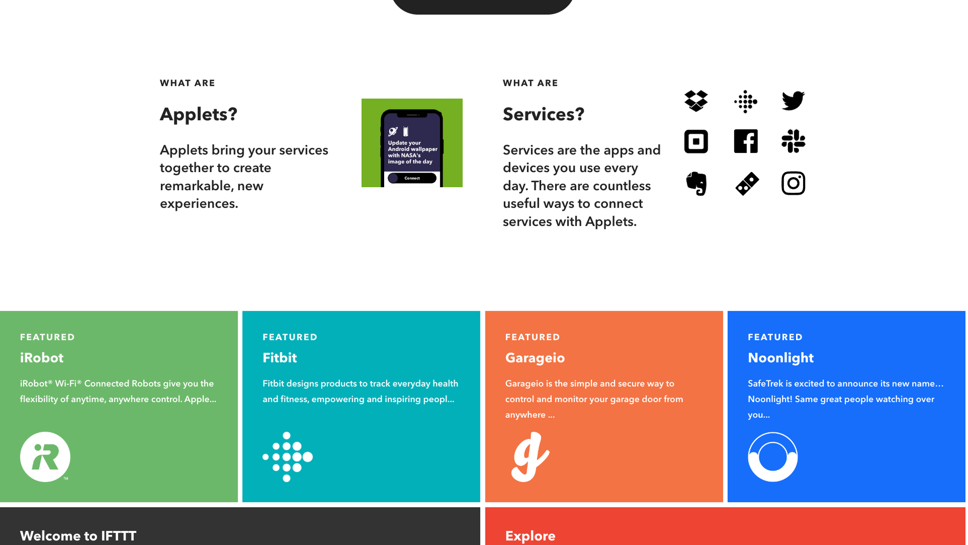 About page showcasing well-known partners like iRobot and Fitbit