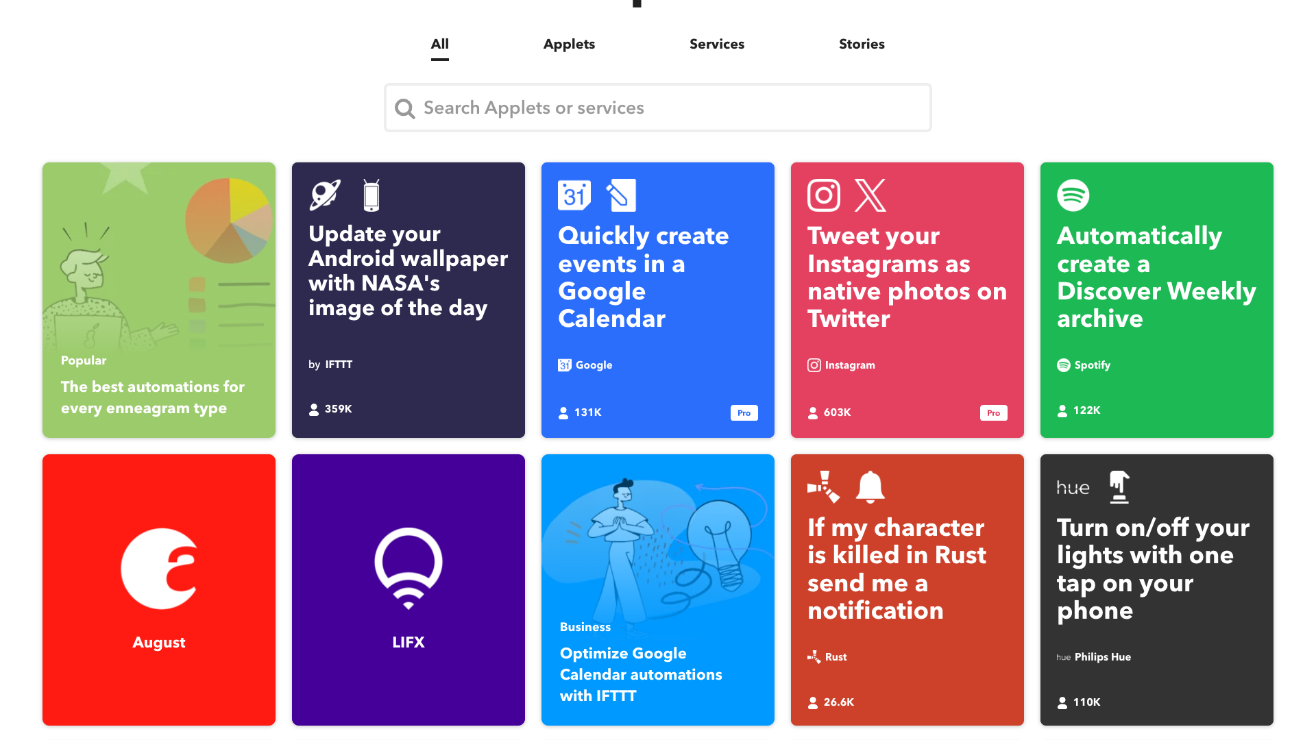 Pricing table showing plans