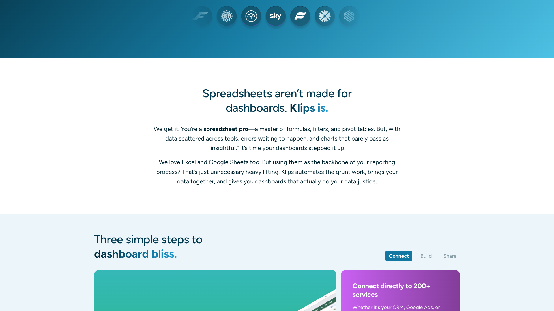 Support section on homepage outlining available resources and help