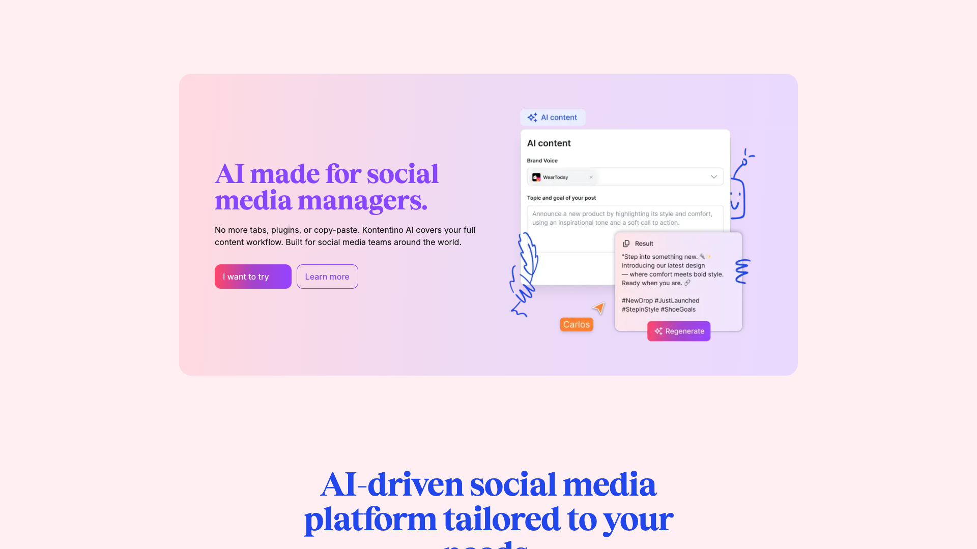 Client success stories section highlighting real user results