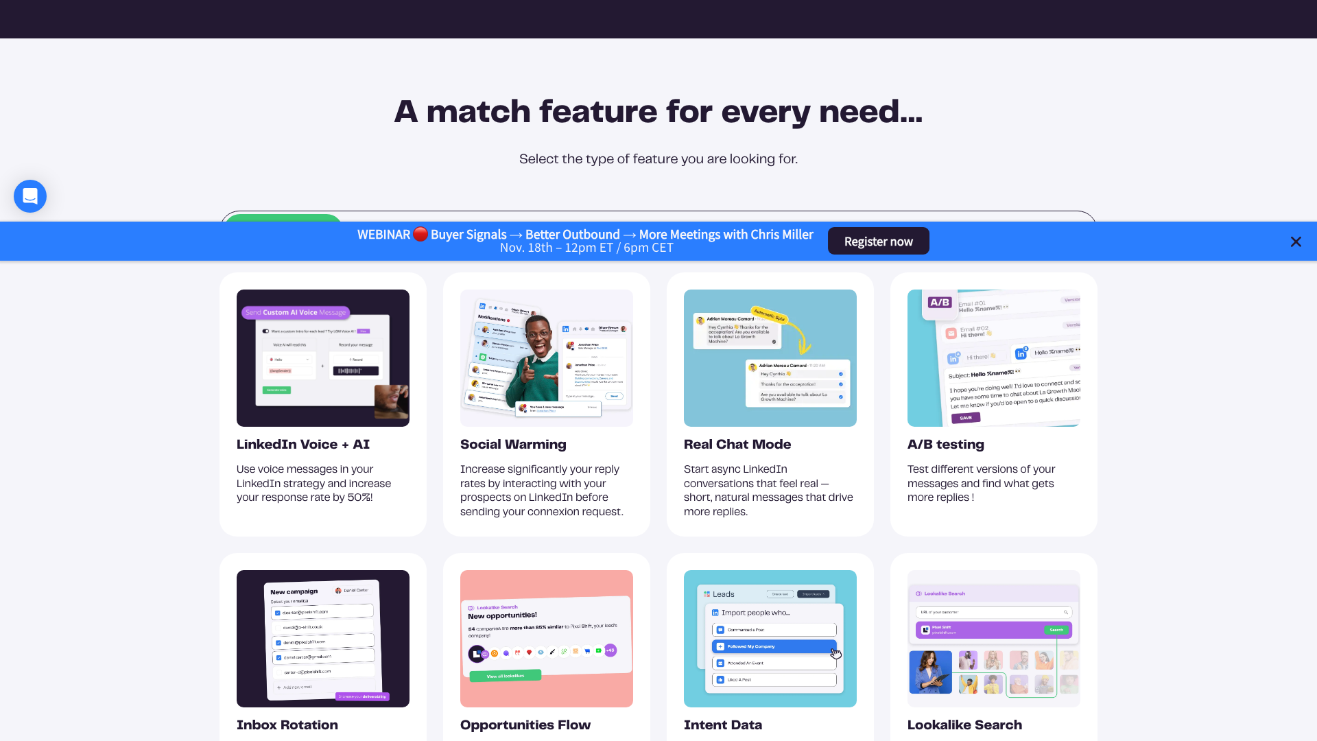 Key features and capabilities of La Growth Machine