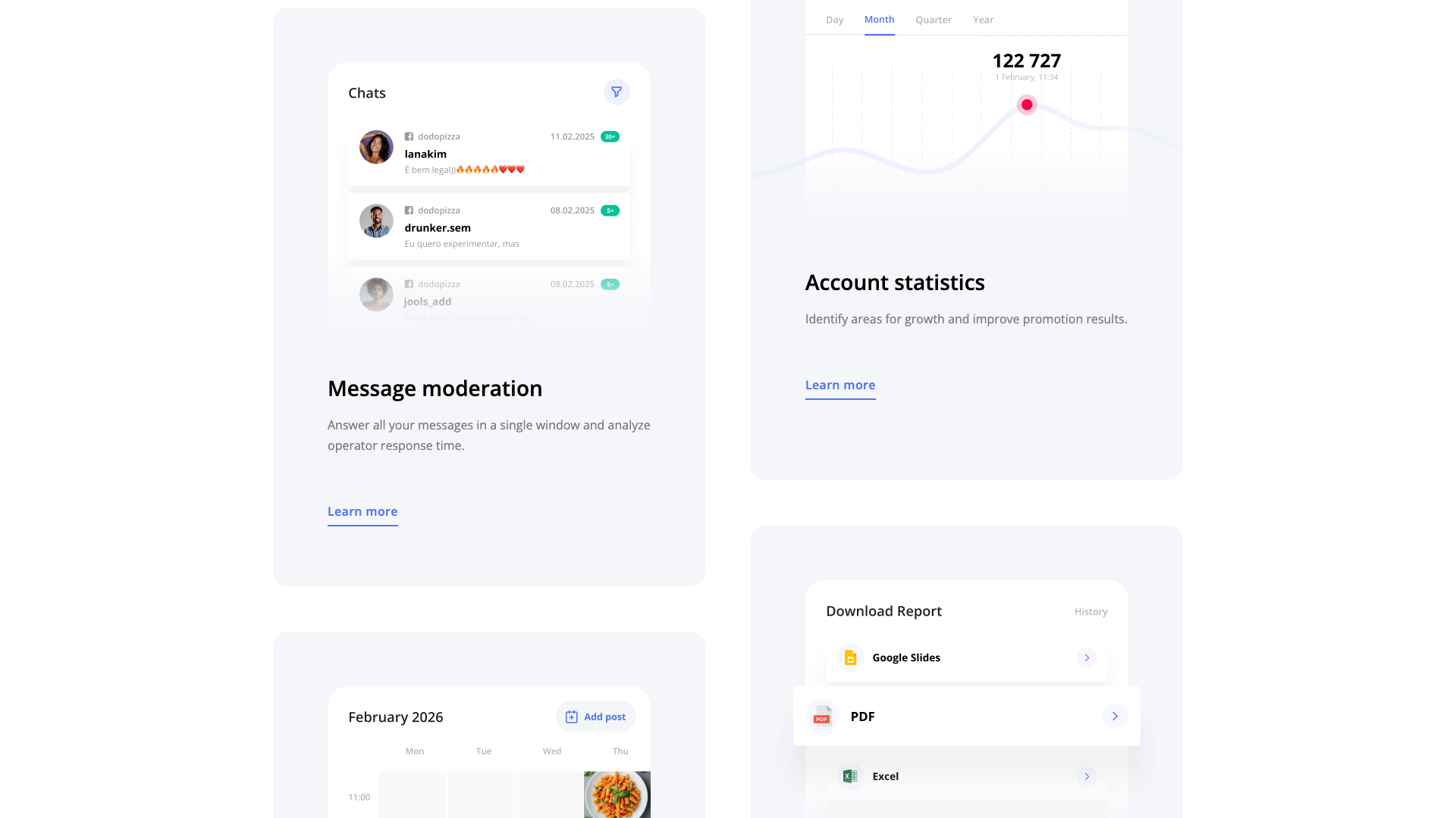 Blog section on homepage showcasing insights and updates