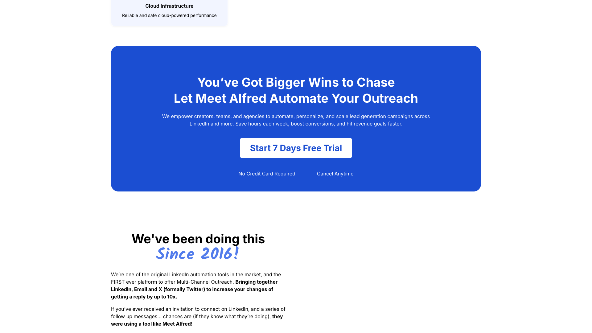 Testimonials section highlighting customer feedback