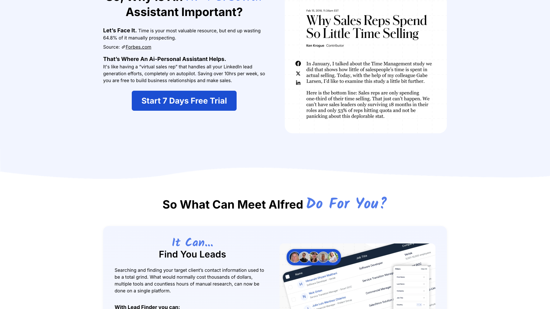 Pricing options available for Meet Alfred