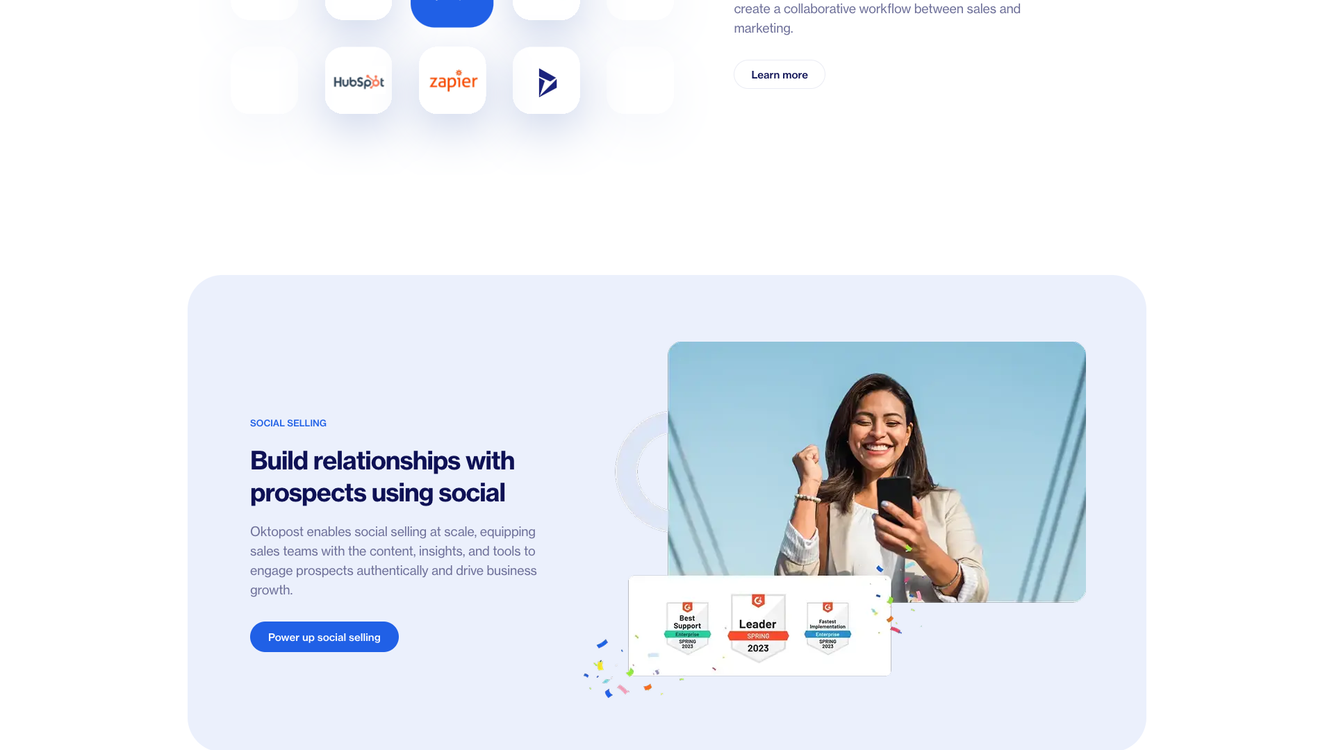 Pricing section on homepage indicating the sales-led pricing model