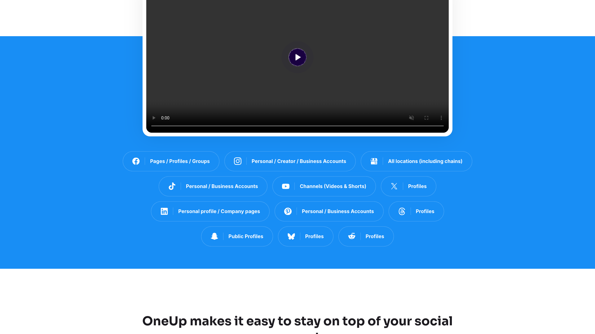 Features section on homepage