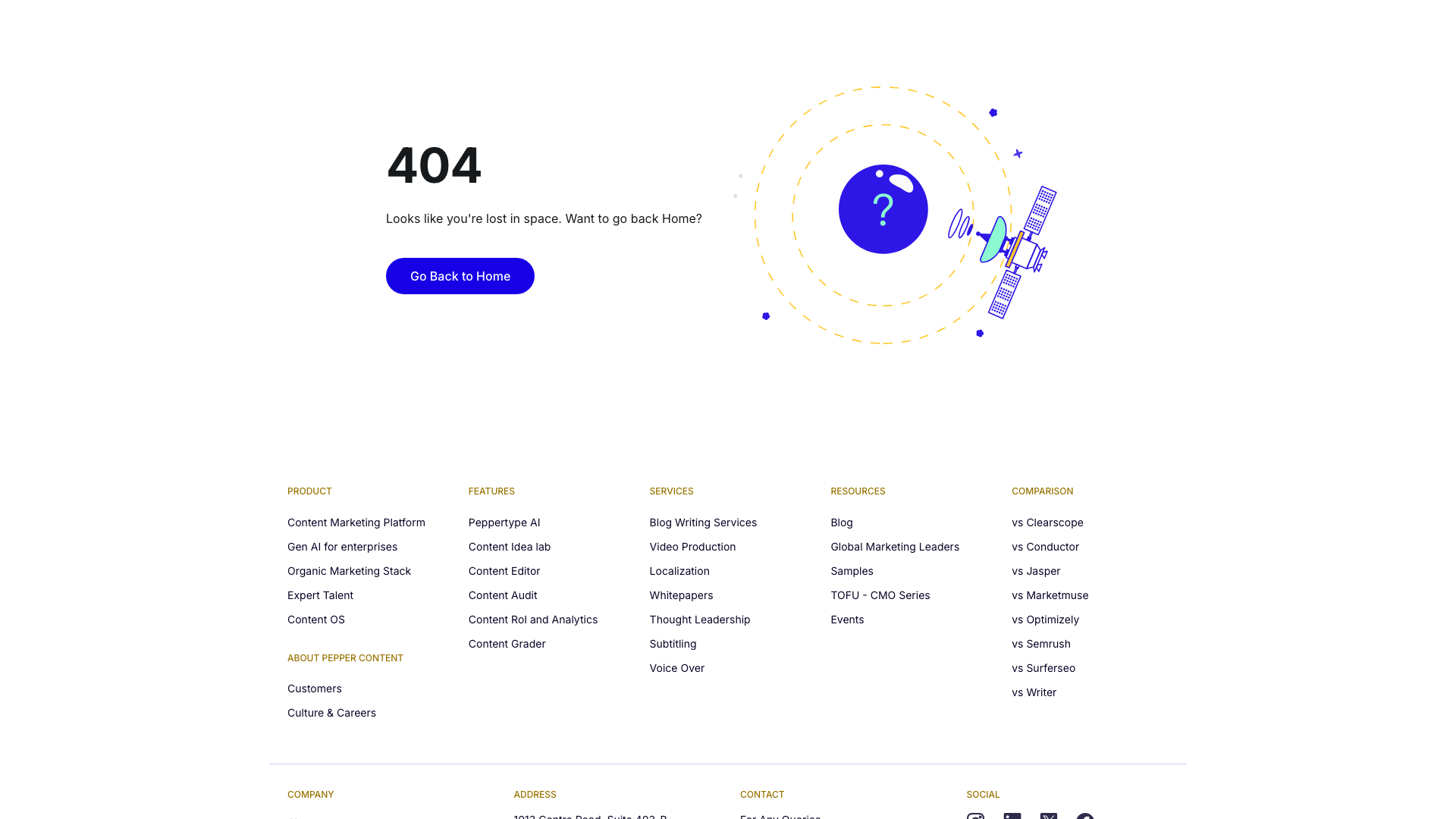Pricing page for Pepper Content