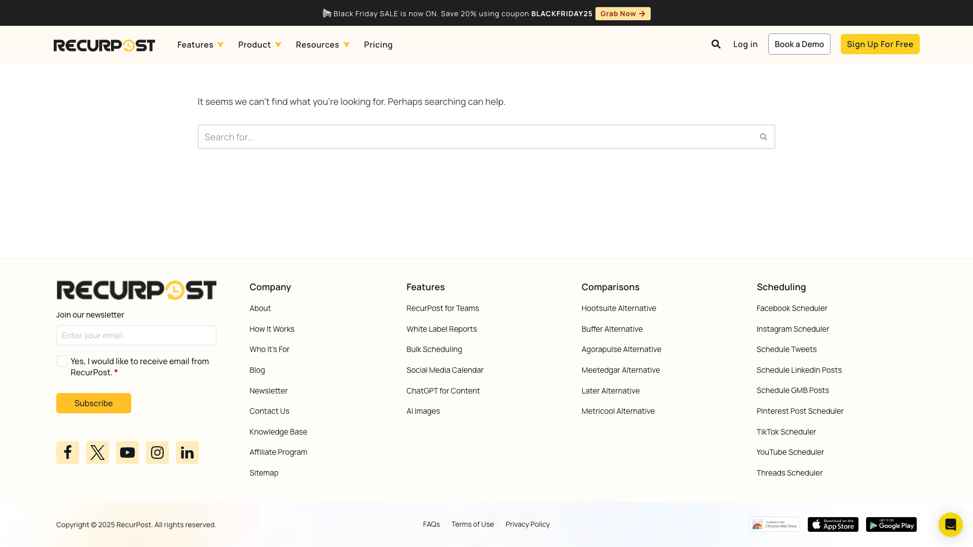 About page detailing RecurPost's mission and values