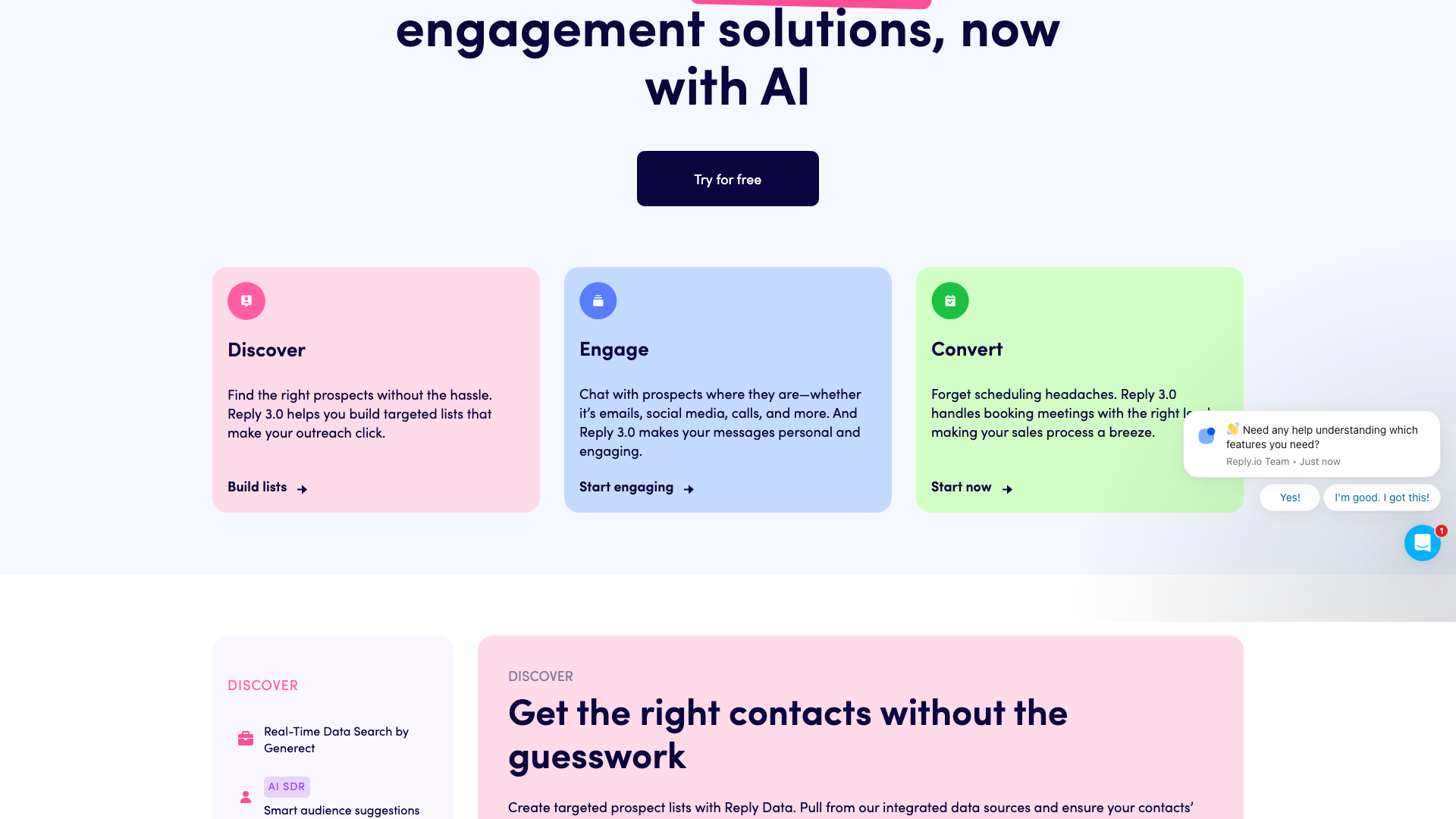 Key features and capabilities of Reply.io