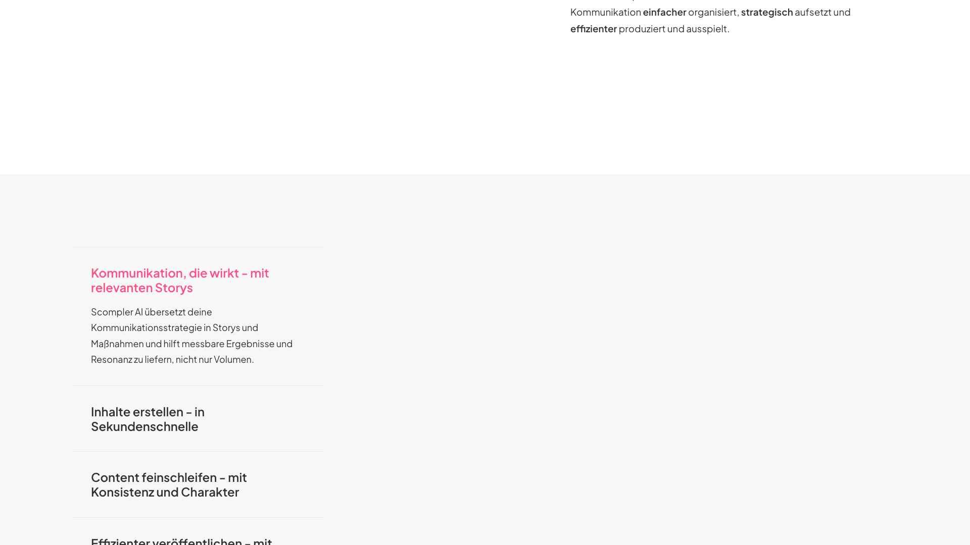Features of Scompler highlighting the strategic command center for communication