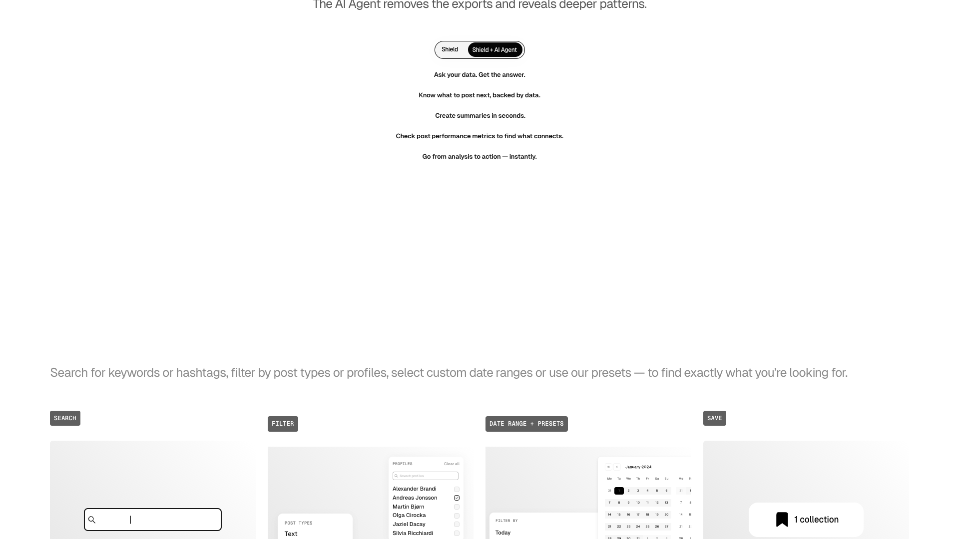 Top posts and content discovery feature highlighting high engagement posts