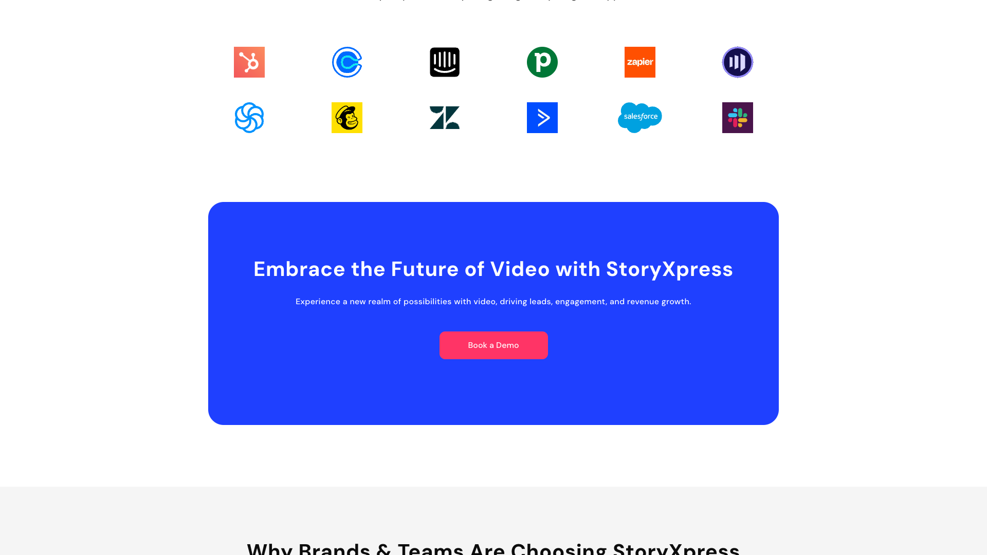 Testimonials section on homepage highlighting customer feedback