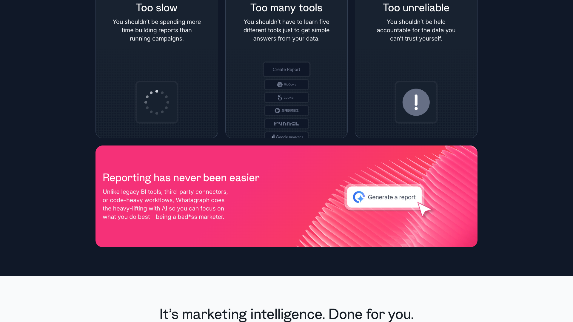 Features section on homepage