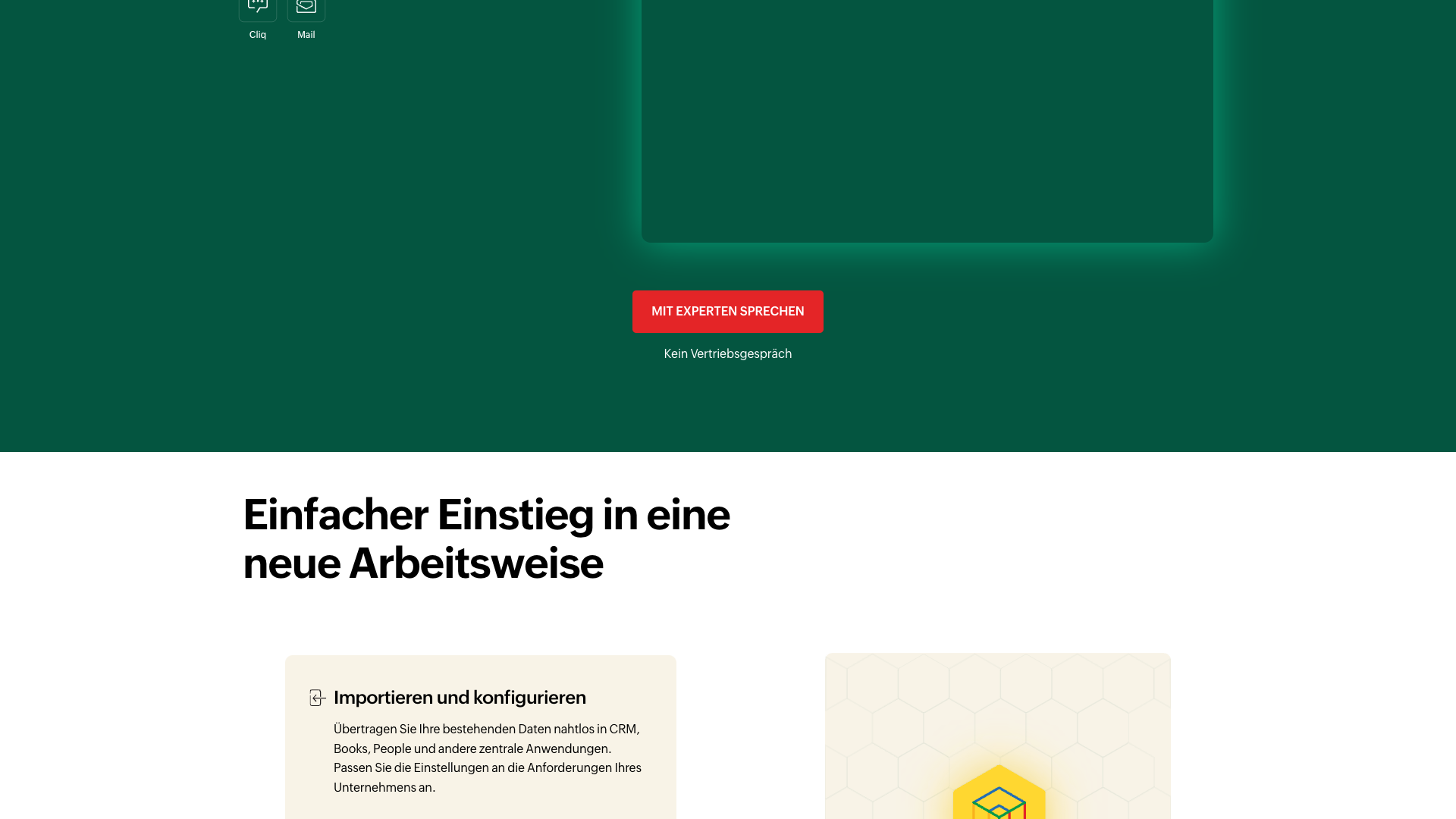 Zoho One pricing page showing per-employee, per-month model