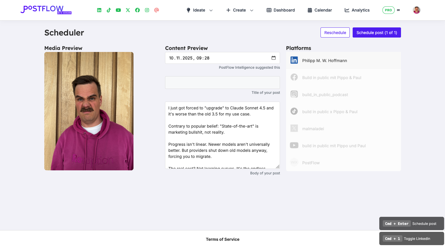 Fastest scheduler on the market